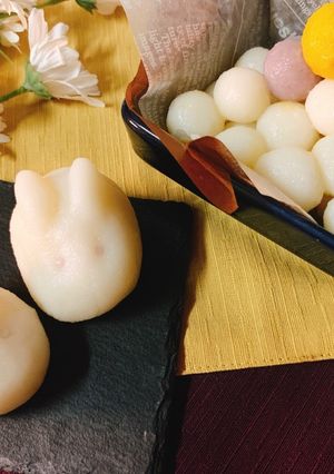 お月見☆だんご粉で簡単野菜のカラフル団子-レシピのメイン写真