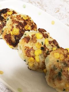 はんぺんとコーンのふわふわ焼き-レシピのメイン写真