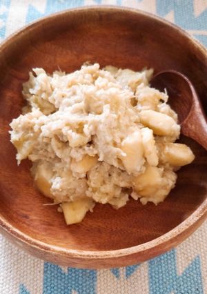 離乳食中期〜バナナオートミール粥-レシピのメイン写真