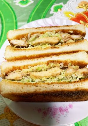 簡単♪照り焼きチキン♪サンド-レシピのメイン写真