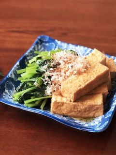 かんたん厚揚げと小松菜のやさしい煮物♪-レシピのメイン写真