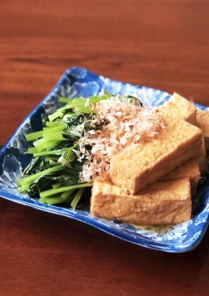 かんたん厚揚げと小松菜のやさしい煮物♪-レシピのメイン写真