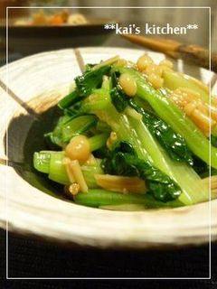 小松菜となめたけの和え物-レシピのメイン写真