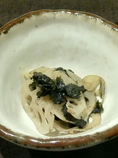 減塩 れんこんの海苔和え-レシピのメイン写真