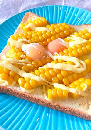 レンチンとうもろこしのゴロゴロ♪トースト-レシピのメイン写真