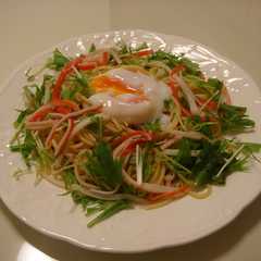 รูปของ 水菜とカニカマのサラダスパゲティー