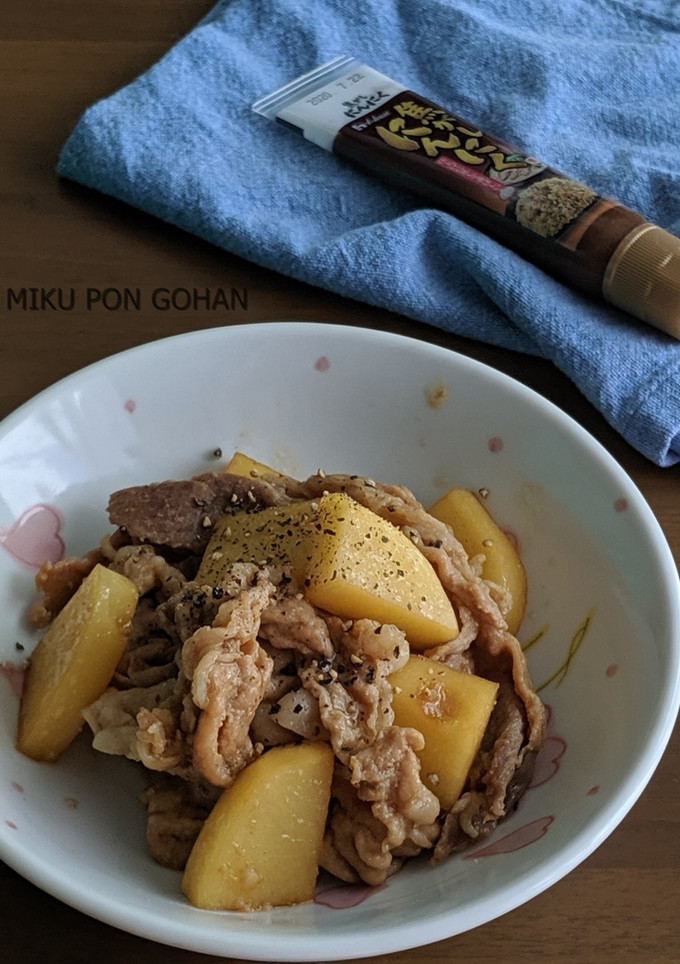 やみつき！豚肉とじゃがいもの炒め煮-レシピのメイン写真