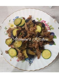 簡単!夏野菜豚肉のオイスターめんつゆ炒め-レシピのメイン写真