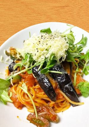 トマトと夏野菜のナポリタンスパゲティ-レシピのメイン写真
