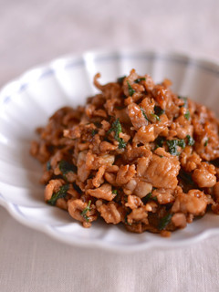 豚コマ肉で作る・大葉肉味噌-レシピのメイン写真