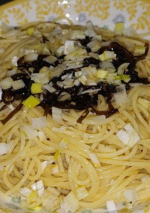 超簡単♪ごま昆布とネギのパスタ-レシピのメイン写真