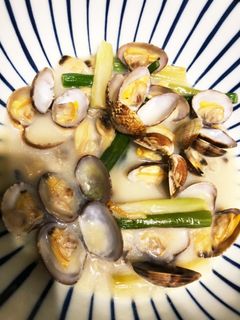 あさりとにんにくの芽の炒め物♪-レシピのメイン写真