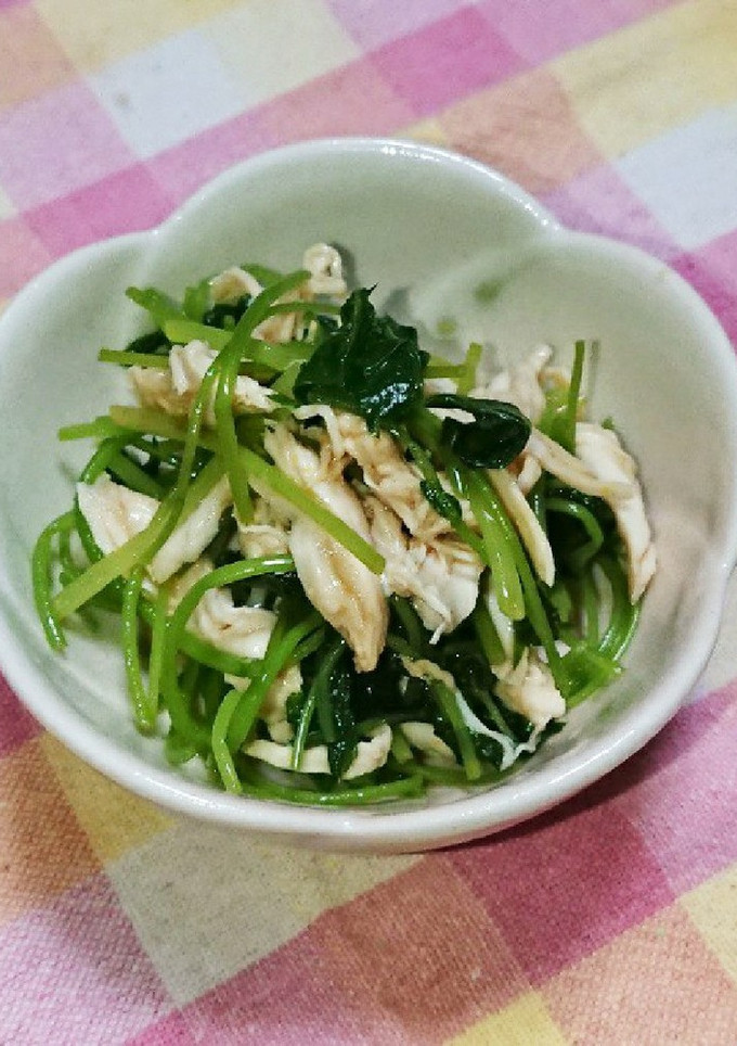 三つ葉と鶏ササミのからし和え-レシピのメイン写真