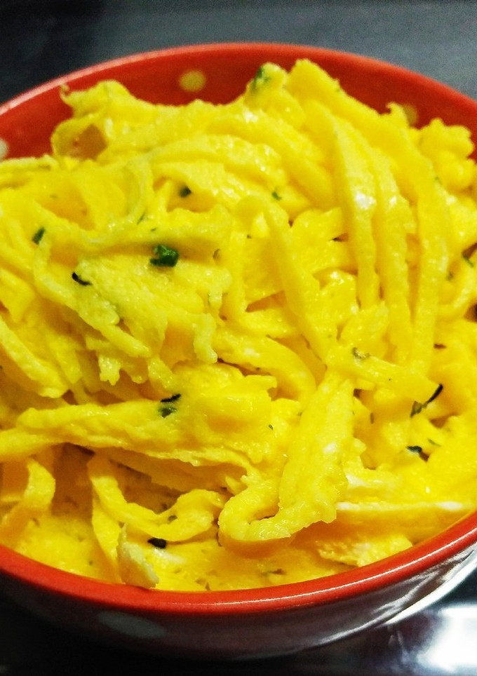 レンジで薄焼き卵からの錦糸卵-レシピのメイン写真