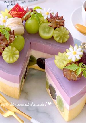 贅沢ぶどうのレアチーズケーキ♡-レシピのメイン写真