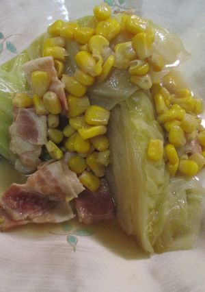 キャベツとコーンのスープ煮（圧力鍋）-レシピのメイン写真