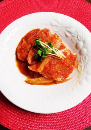 ソーセージとセロリのピリ辛トマト煮-レシピのメイン写真