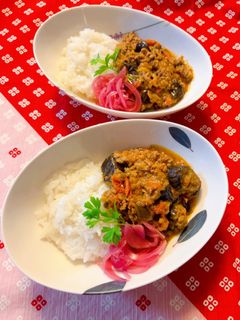 ナスとひき肉のキーマカレー-レシピのメイン写真