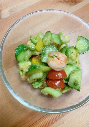 栄養バランス♪少し豪華な混ぜるだけサラダ-レシピのメイン写真