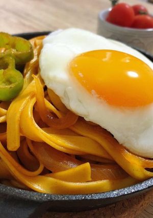 フィットチーネでナポリタン-レシピのメイン写真