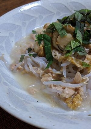 ツナ缶と帆立缶の和風しらたきパスタ-レシピのメイン写真