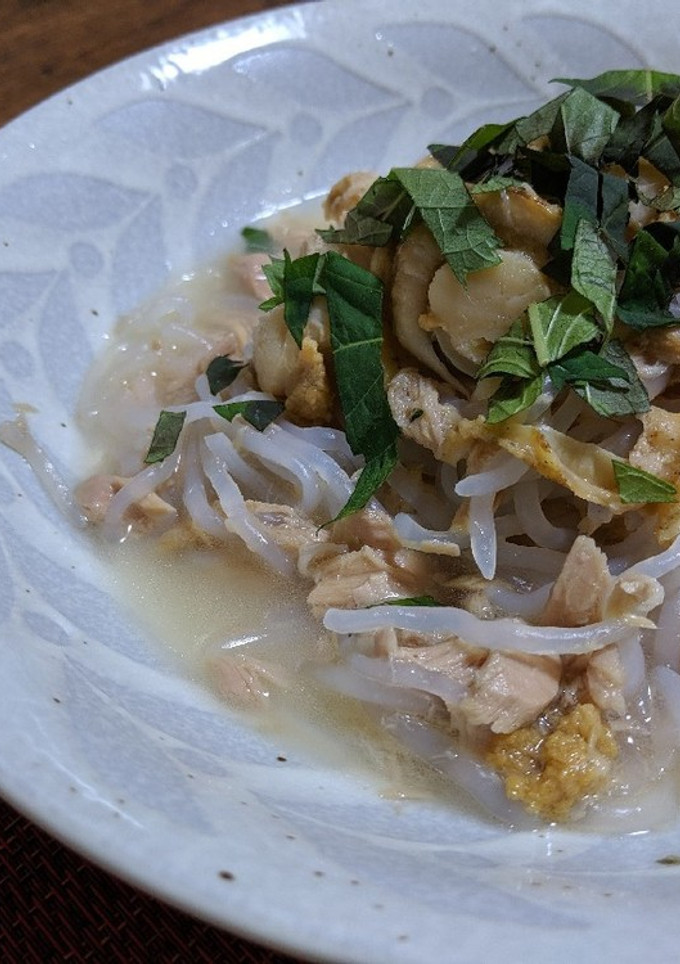 ツナ缶と帆立缶の和風しらたきパスタ-レシピのメイン写真