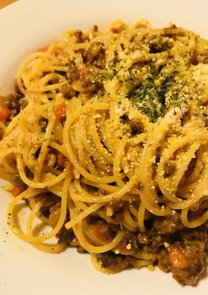 ２日目のアレンジ●ミートソースパスタ-レシピのメイン写真