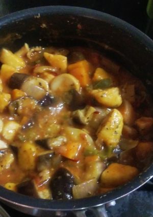 残ったカレーで野菜たっぷりラタトゥイユ♪-レシピのメイン写真