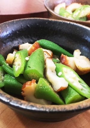 レンチン簡単！オクラちくわ和え-レシピのメイン写真