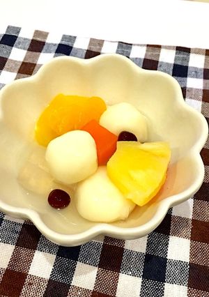 フルーツ豆腐白玉-レシピのメイン写真