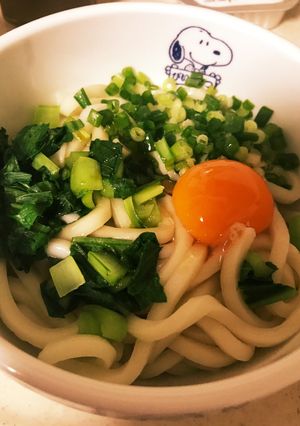 ひと手間でめっちゃ美味釜玉うどん（甘め）-レシピのメイン写真