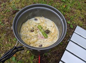 【キャンプ飯】ゆるキャン△スープパスタ-レシピのメイン写真