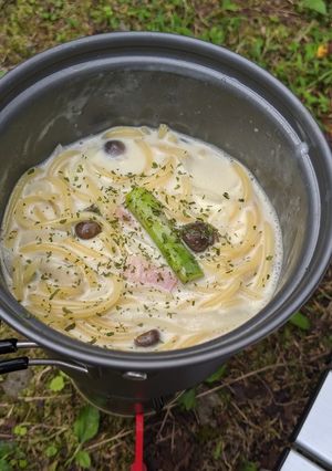 【キャンプ飯】ゆるキャン△スープパスタ-レシピのメイン写真
