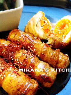 厚揚げと卵のテリテリ肉巻き♪♪-レシピのメイン写真