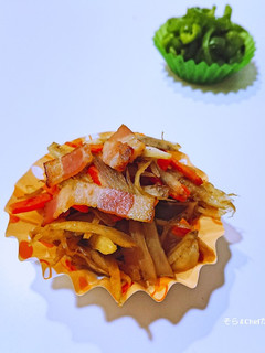 お弁当冷凍お野菜おかず:バター醤油金平-レシピのメイン写真