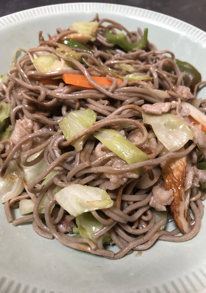簡単我が家の蕎麦焼き-レシピのメイン写真
