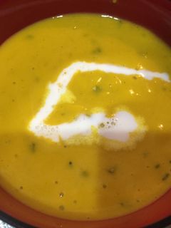 【豆乳で作る】かぼちゃのスープ-レシピのメイン写真