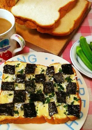 マヨじゃこ海苔トースト-レシピのメイン写真