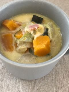 かぼちゃとベーコンと白菜のクリームスープ-レシピのメイン写真