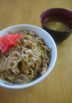 コンビニおでん白滝　de　牛丼-レシピのメイン写真