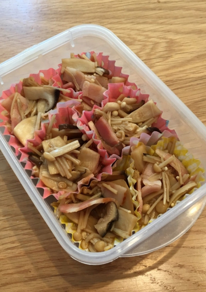 レンジで2分 お弁当用きのこのバター醤油-レシピのメイン写真