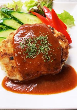 お豆腐で！ふんわり旨味ハンバーグ-レシピのメイン写真