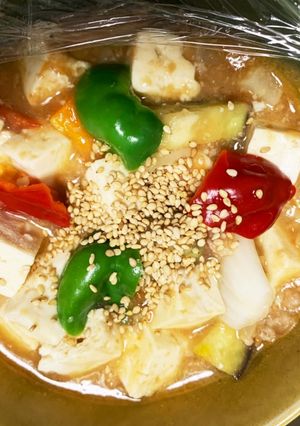 全てレンジトマトゴロゴロ野菜麻婆豆腐-レシピのメイン写真