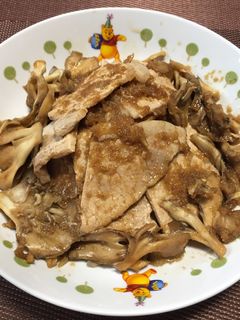 豚ロースとまいたけの生姜焼き!(^^)!-レシピのメイン写真