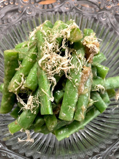 いんげん豆の白みそとろろ昆布和え-レシピのメイン写真