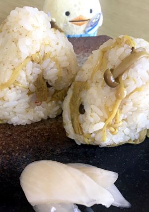 なめたけで カレー風味のきのこおにぎり-レシピのメイン写真