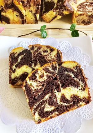 HMで簡単マーブルパウンドケーキ-レシピのメイン写真