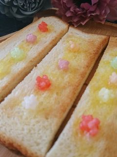 かわいい♥️金平糖シュガーバタートースト-レシピのメイン写真