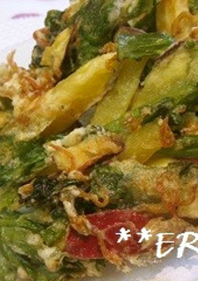 さつまいもと春菊のかき揚げ～♪♪-レシピのメイン写真