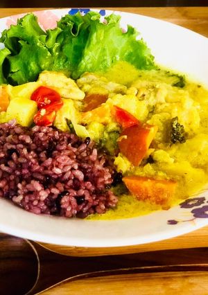 重ね煮でココナッツカレー-レシピのメイン写真